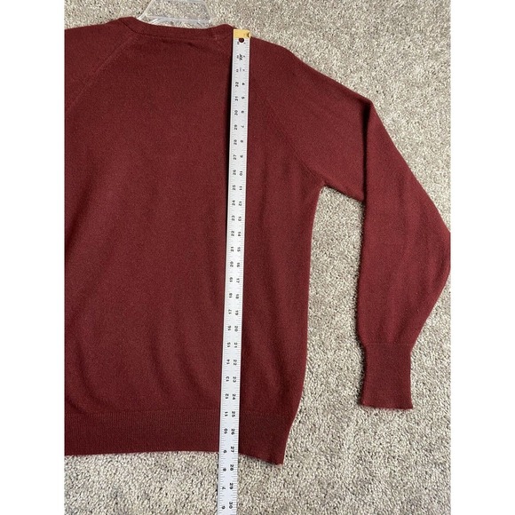 VINTAGE Woolf Brothers Sweater Mens Medium Red Orlon Acrylic Knit Made In USA - Picture 7 of 11